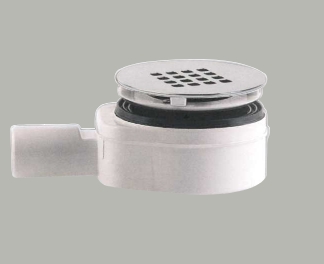 Сифон для керамического поддона GSI Pura H2 PILDSR209 с декоративной решеткой, цвет Белый матовый