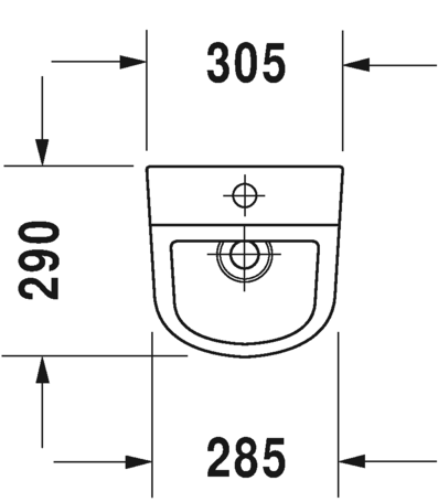 Писсуар подвесной безободковый с мушкой DURAVIT Duravit No.1 2818300007 290 мм х 305 мм, белый