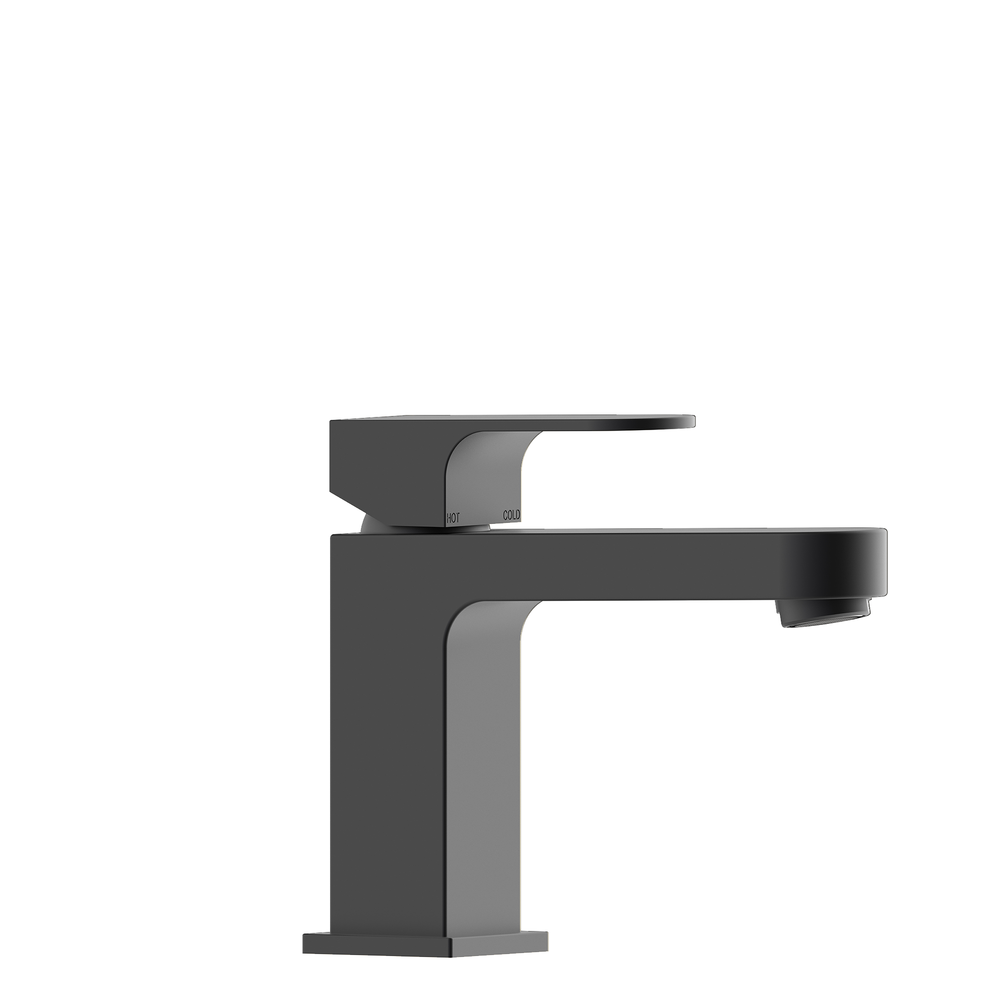 Однорычажный смеситель для раковины BOSSINI GILLO Z00704.073 с донным клапаном, цвет Чёрный матовый
