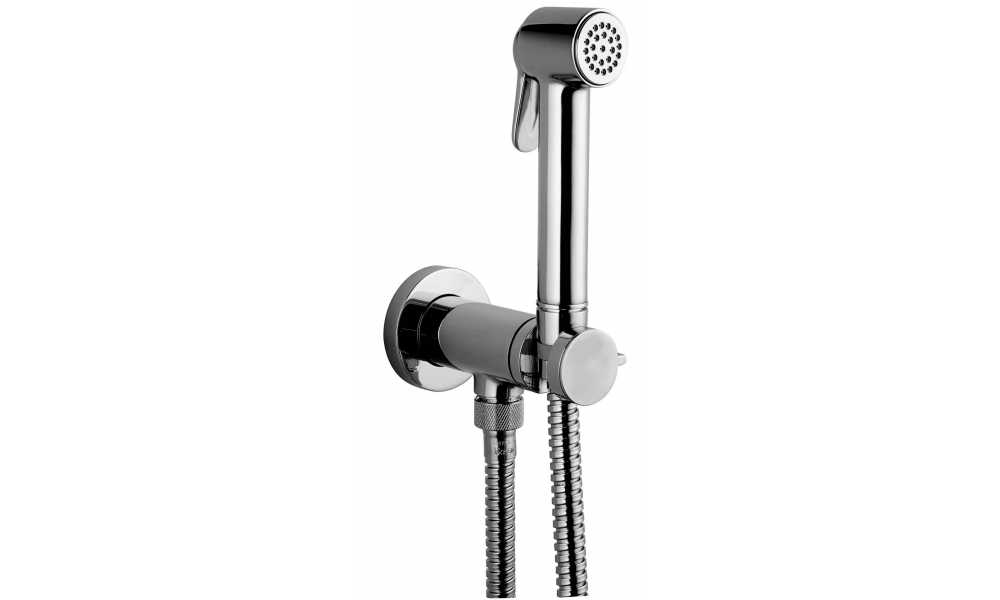 Гигиенический душ с запорным краном Bossini Paloma Brass E41004 Хром (комплект)