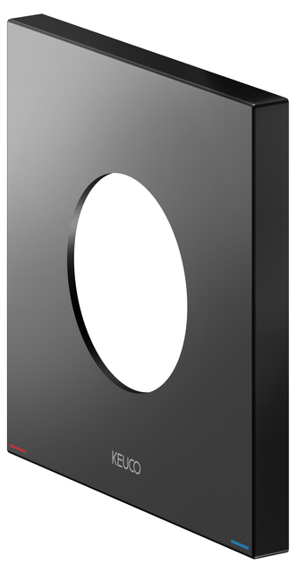 Настенная розетка квадратная для однорычажного смесителя KEUCO 59551 370092 105 мм, чёрный матовый