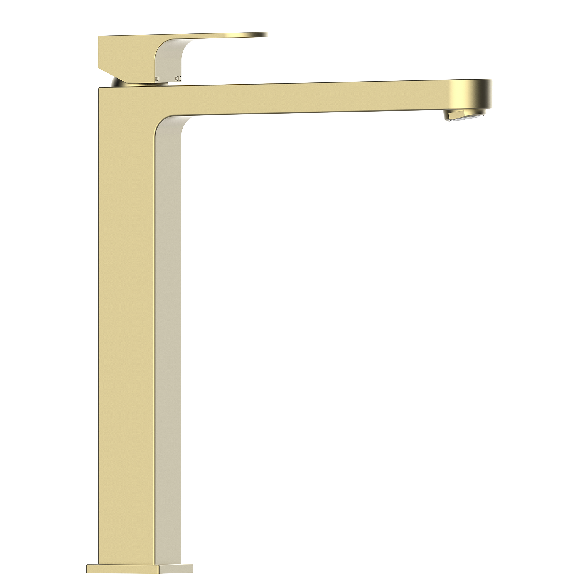 Высокий однорычажный смеситель для раковины BOSSINI GILLO Z00706.021 с донным клапаном, цвет Золото