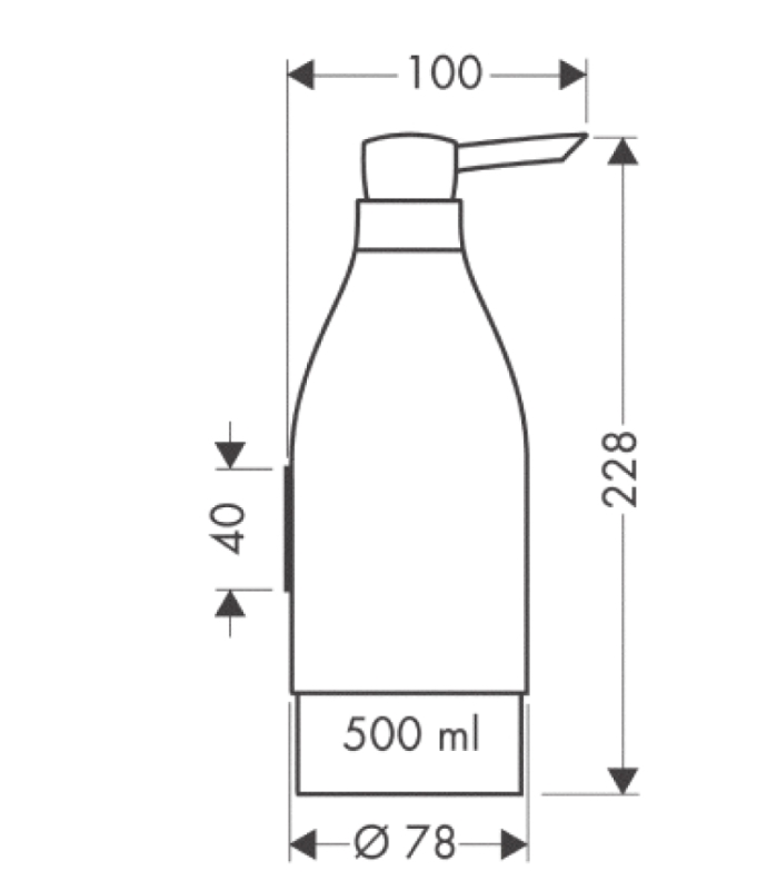 Дозатор для жидкого мыла Axor Starck 40819000 хром