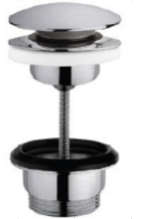 Донный клапан для раковины CISAL Xion ZA001800D1 "click-clack", цвет Нержавеющая сталь