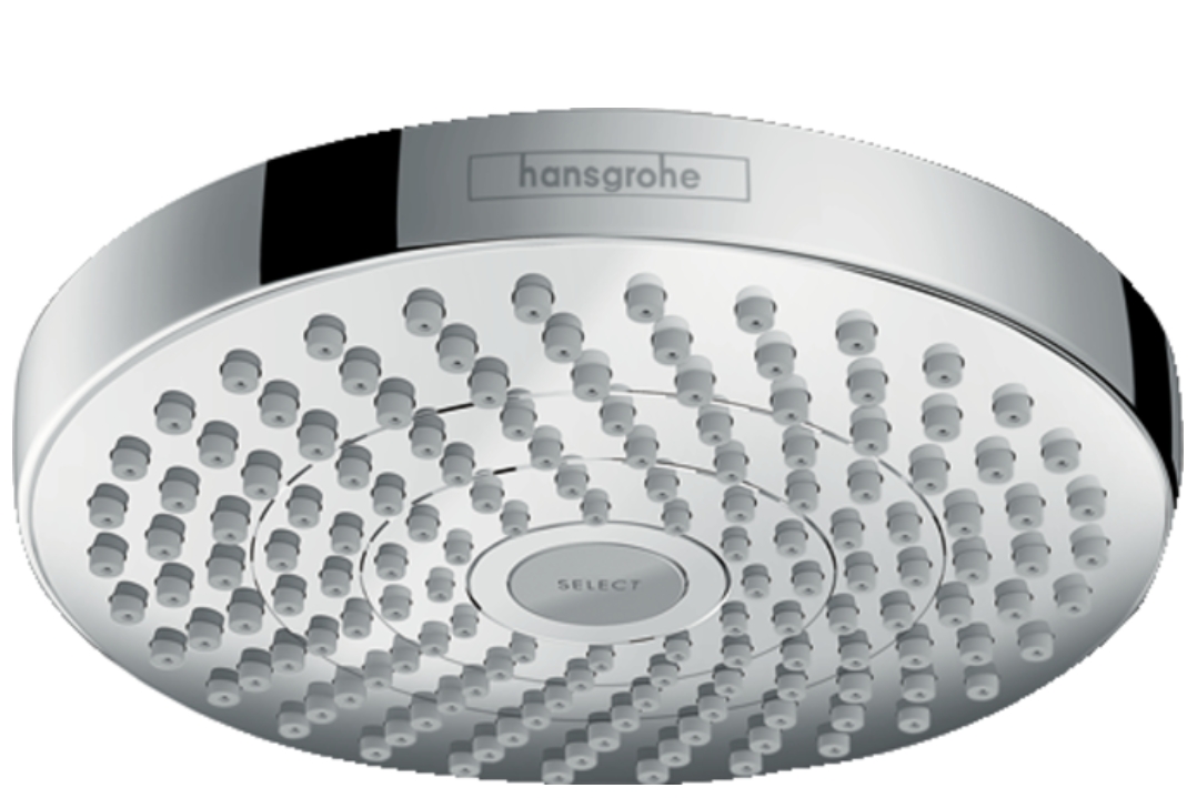 Верхний душ круглый HANSGROHE Croma Select S 26523000 180 2jet, с EcoSmart, цвет Хром