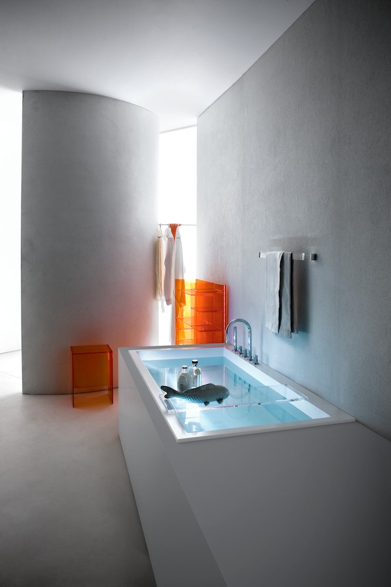 Табурет для ванной комнаты Kartell by Laufen   3.8933.0.082.000.1 пластик оранжевый