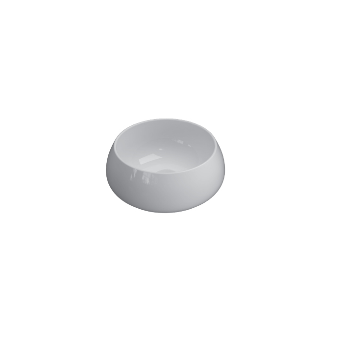 Раковина - чаша накладная круглая GLOBO T-EDGE TE035BI Ø 350 мм, без отверстия под смеситель, без перелива, белая глянцевая